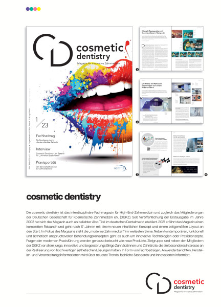Cover bild gehörig zu Mediadaten Cosmetic Dentistry